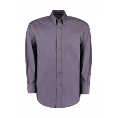 Kustom Kit Férfi hosszú ujjú Ing Kustom Kit Classic Fit Premium Oxford Shirt S, Szénszürke