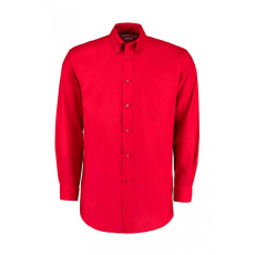 Kustom Kit Férfi hosszú ujjú Ing Kustom Kit Classic Fit Workwear Oxford Shirt 2XL, Piros