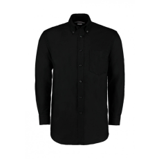 Kustom Kit Férfi hosszú ujjú Ing Kustom Kit Classic Fit Workwear Oxford Shirt S, Fekete