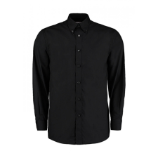 Kustom Kit Férfi hosszú ujjú Ing Kustom Kit Tailored Fit Business Shirt L, Fekete férfi ing