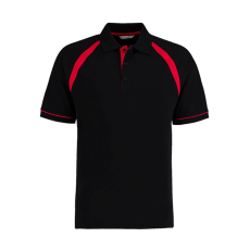 Kustom Kit Férfi rövid ujjú galléros póló Kustom Kit Classic Fit Oak Hill Polo M, Fekete/Bright Piros