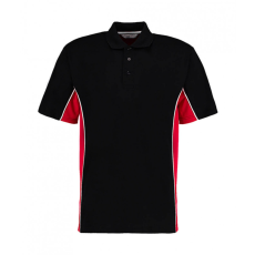 Kustom Kit Férfi rövid ujjú galléros póló Kustom Kit Classic Fit Track Polo XXS, Fekete/Piros/Fehér