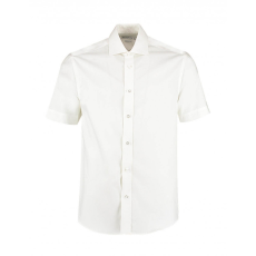 Kustom Kit Férfi rövid ujjú Ing Kustom Kit Classic Fit Premium Cutaway Oxford Shirt SSL 2XL, Fehér