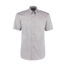 Kustom Kit Férfi rövid ujjú Ing Kustom Kit Classic Fit Premium Oxford Shirt SSL M, Ezüstszürke