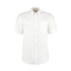 Kustom Kit Férfi rövid ujjú Ing Kustom Kit Classic Fit Premium Oxford Shirt SSL M, Fehér