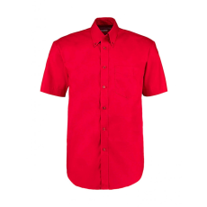 Kustom Kit Férfi rövid ujjú Ing Kustom Kit Classic Fit Premium Oxford Shirt SSL S, Piros