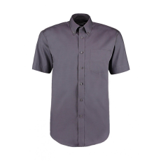 Kustom Kit Férfi rövid ujjú Ing Kustom Kit Classic Fit Premium Oxford Shirt SSL S, Szénszürke