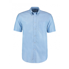 Kustom Kit Férfi rövid ujjú Ing Kustom Kit Classic Fit Workwear Oxford Shirt SSL L, Világos kék férfi ing