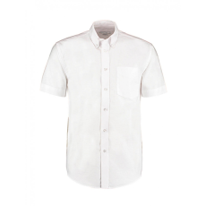 Kustom Kit Férfi rövid ujjú Ing Kustom Kit Classic Fit Workwear Oxford Shirt SSL S, Fehér