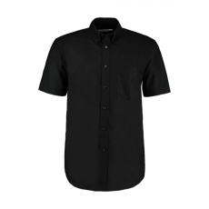 Kustom Kit Férfi rövid ujjú Ing Kustom Kit Classic Fit Workwear Oxford Shirt SSL S, Fekete