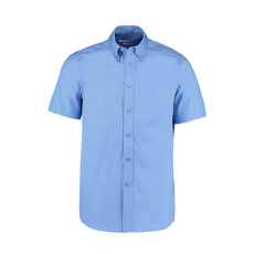 Kustom Kit Férfi rövid ujjú Ing Kustom Kit Tailored Fit City Shirt SSL S (37cm), Világos kék