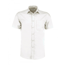 Kustom Kit Férfi rövid ujjú Ing Kustom Kit Tailored Fit Poplin Shirt SSL M, Fehér