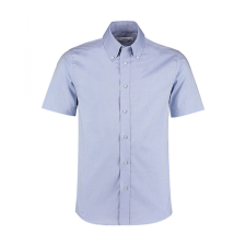 Kustom Kit Férfi rövid ujjú Ing Kustom Kit Tailored Fit Premium Oxford Shirt SSL L, Világos kék férfi ing
