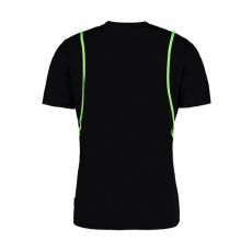 Kustom Kit Férfi rövid ujjú póló Kustom Kit Regular Fit Cooltex Contrast Tee M, Fekete/Fluorescent Lime zöld