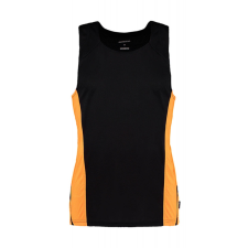 Kustom Kit Férfi ujjatlan póló Kustom Kit Regular Fit Cooltex Vest XS, Fekete/Fluorescent Narancssárga atléta, trikó