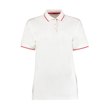 Kustom Kit Női galléros póló rövid ujjú Kustom Kit St. Mellion Polo - M (12), Fehér/Piros női póló