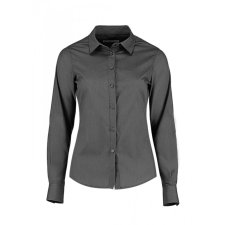 Kustom Kit Női hosszú ujjú blúz Kustom Kit Women&#039;s Tailored Fit Poplin Shirt XL, Grafitszürke blúz