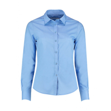 Kustom Kit Női hosszú ujjú blúz Kustom Kit Women&#039;s Tailored Fit Poplin Shirt XS, Világos kék blúz