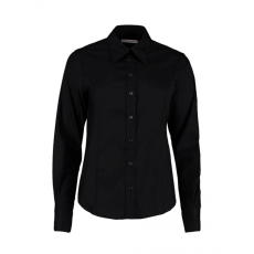 Kustom Kit Női hosszú ujjú blúz Kustom Kit Women's Tailored Fit Premium Oxford Shirt 5XL, Fekete