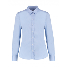 Kustom Kit Női hosszú ujjú blúz Kustom Kit Women's Tailored Fit Stretch Oxford Shirt LS 2XS, Világos kék