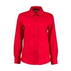 Kustom Kit Női hosszú ujjú blúz Kustom Kit Women's Tailored Fit Workwear Oxford Shirt 2XL (18), Piros