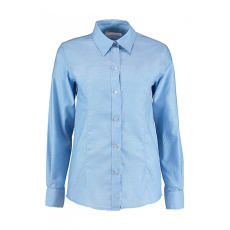 Kustom Kit Női hosszú ujjú blúz Kustom Kit Women's Tailored Fit Workwear Oxford Shirt 2XL (18), Világos kék