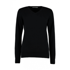 Kustom Kit Női hosszú ujjú kötött felső Kustom Kit Women's Classic Fit Arundel Sweater 2XL, Fekete