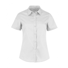 Kustom Kit Női rövid ujjú blúz Kustom Kit Women&#039;s Tailored Fit Poplin Shirt SSL 2XL, Fehér blúz