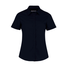 Kustom Kit Női rövid ujjú blúz Kustom Kit Women&#039;s Tailored Fit Poplin Shirt SSL S, Sötét Sötétkék (navy) blúz