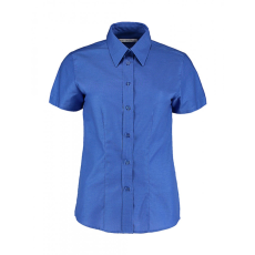 Kustom Kit Női rövid ujjú blúz Kustom Kit Women's Tailored Fit Workwear Oxford Shirt SSL 2XL (18), Italian kék