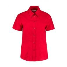 Kustom Kit Női rövid ujjú blúz Kustom Kit Women's Tailored Fit Workwear Oxford Shirt SSL 3XL (20), Piros