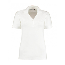 Kustom Kit Női rövid ujjú galléros póló Kustom Kit Women's Regular Fit Comfortec V Neck Polo XL, Fehér