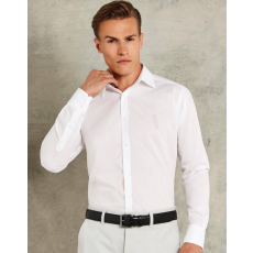 Kustom Kit Uniszex hosszú ujjú Ing Kustom Kit Slim Fit Business Shirt LS S, Fehér