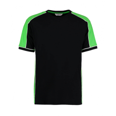 Kustom Kit Uniszex rövid ujjú póló Kustom Kit Formula Racing Estoril T-Shirt XS, Fekete/Lime zöld zöld/Fehér