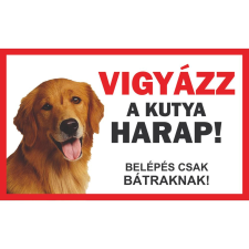  Kutya Harap tábla - Inox, lézervágott 10x15cm - GOLDEN RETRIEVER kutyafelszerelés