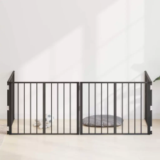 Kutya Kapu 4 pcs Fekete 80 x 60 cm Horganyzott acél szállítóbox, fekhely kutyáknak