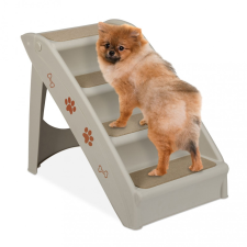  Kutya lépcső 4 lépcsős szürke 49x39x61 cm szállítóbox, fekhely kutyáknak