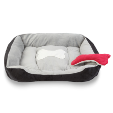  Kutyafekhely - 90 x 70 x 15 cm - fekete szállítóbox, fekhely kutyáknak