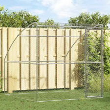  Kutyaház tárolóval Ezüst 2 x 2 x 2 m Horganyzott acél szállítóbox, fekhely kutyáknak