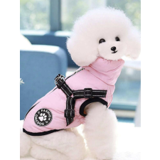  Kutyaruha - Bélelt mellény - Hátulján cipzár - Hám - 2 színben - 2XL - rózsaszín kutyaruha