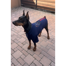  Kutyaruha - Elegáns Galléros Ing bulldog fej mintával - többféle színben - 3XL - sötétkék kutyaruha