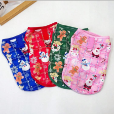  Kutyaruha - Karácsonyi trikók 3 színben pórázakasztóval - L - zöld kutyaruha