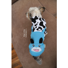  Kutyaruha - Kezeslábas overál, overall - Boci Mintás - Kék színben - L - kék kutyaruha