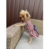  Kutyaruha - Kockás tüll szoknyás divatos ruha masnival - S