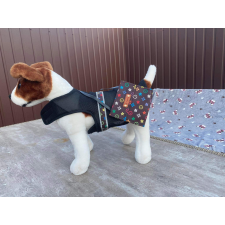  Kutyaruha - Könnyű, hálós anyagú trikó, hátul stílusos kistáskával - fekete színben - 2XL kutyaruha