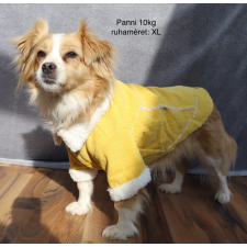  Kutyaruha - Kutyakabát - Kordbársony, bundás - többféle színben - XL - sárga kutyaruha