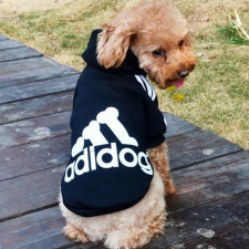  Kutyaruha - Kutyapulóver - Kutyapulcsi - Adidog Kapucnis pulcsi - Többféle színben - 6XL - fekete kutyaruha