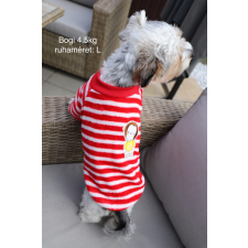  Kutyaruha - Kutyapulóver - Kutyapulcsi - Majmos, csíkos plüss - többféle színben - L - rózsaszín kutyaruha