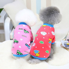  Kutyaruha - Kutyapulóver - Kutyapulcsi - Traktoros és Felhős cica mintával - XL - cicás felhős kutyaruha