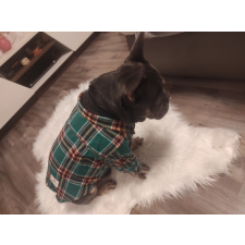  Kutyaruha - Patentos, kockás, flanel ing - kétféle színben - XL - zöld kutyaruha